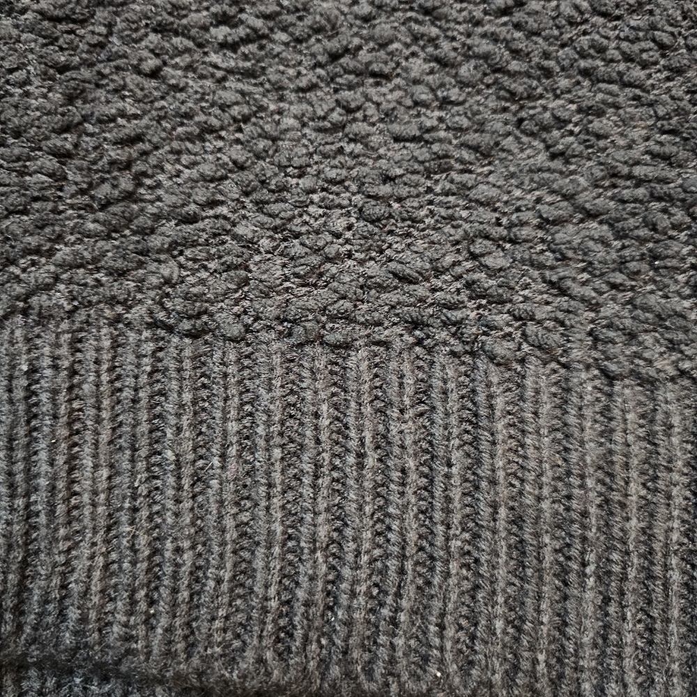 POL Black Textured Knit Hoodie Sweater Women’s Size S Cozy Boho Pullover - Picture 2 of 10